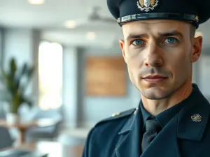 Operator żurawia w nowoczesnej kabinie steruje maszyną na tle placu budowy. Widok z wnętrza kabiny na dźwignie i konstrukcję.